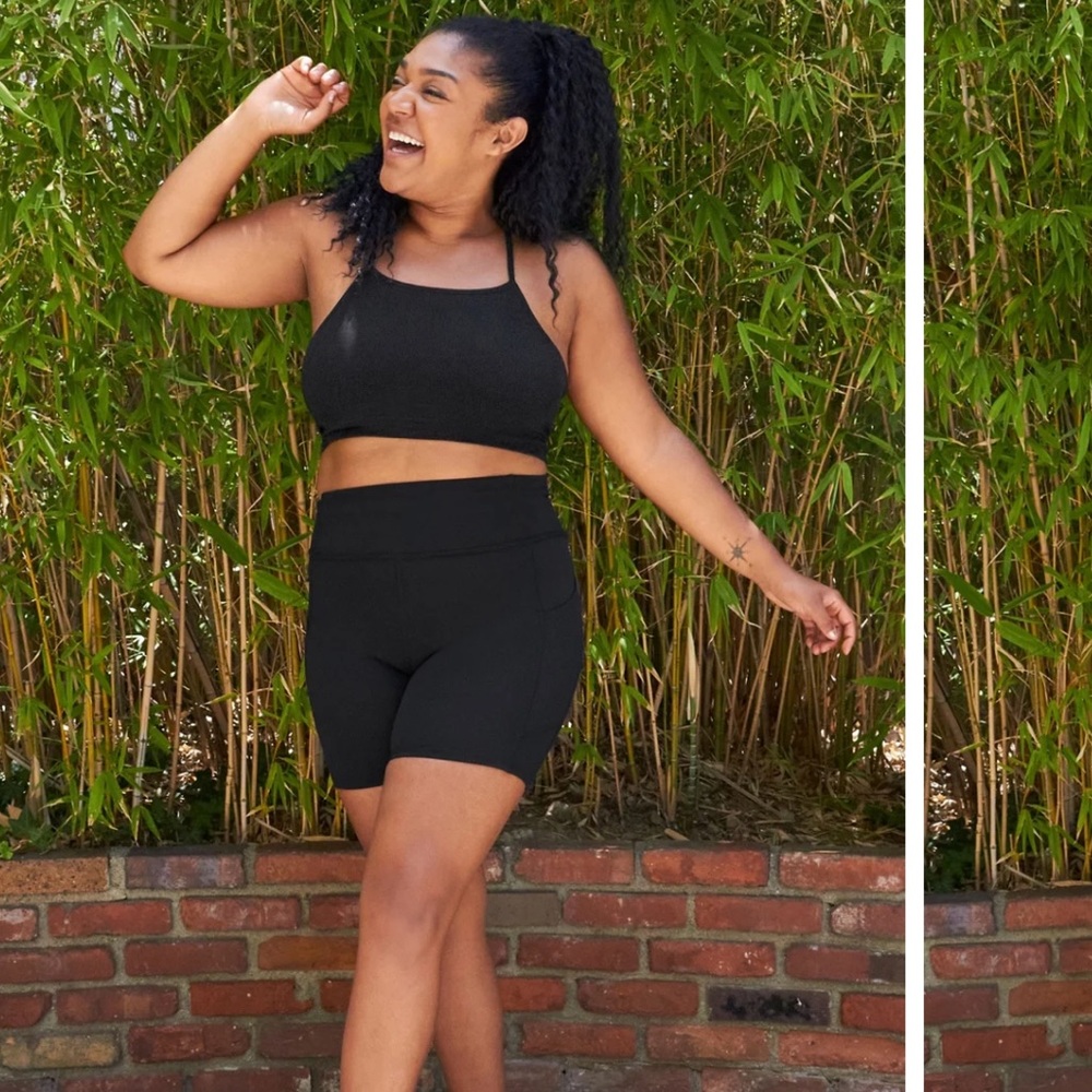 Fabletics PowerHold High-Waisted 6'' Biker Shorts Black 1X